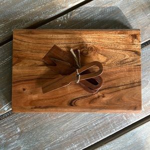 Crate and Barrel Charcuterie Board with Utensils